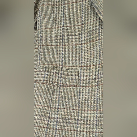Lauren Ralph Lauren Women's 90s Wool Tweed Plaid Blazer Size 12 - Picture 2 of 9